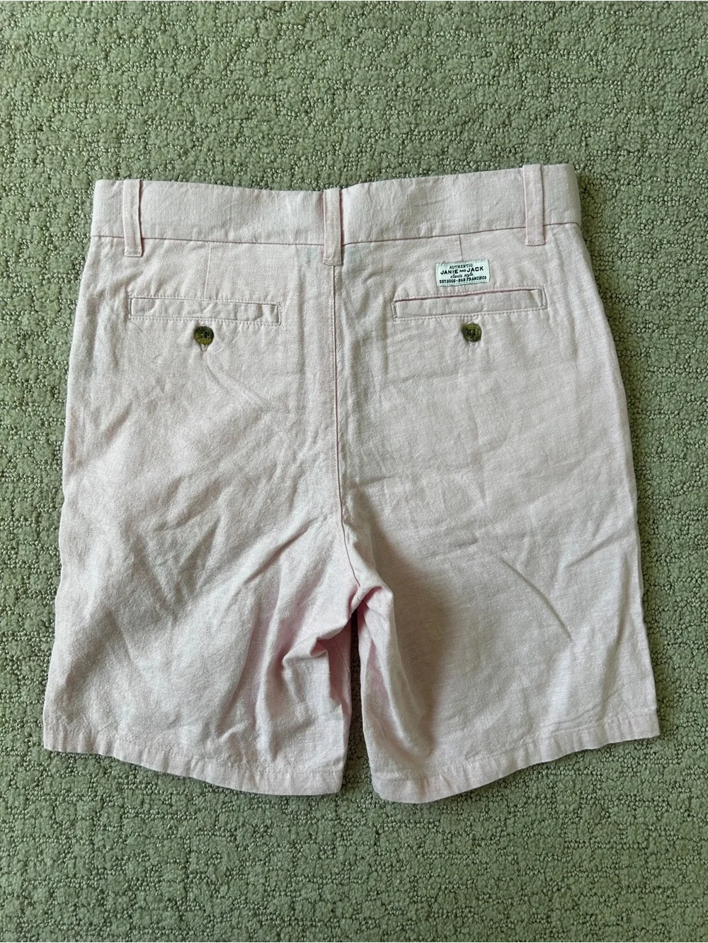 Janie & Jack Bundle Lot Shorts Boys 8 Casual Adjustable Waist Pockets Red Pink